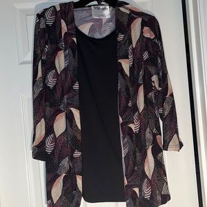 Silverts Open Back Twofer Top Size L